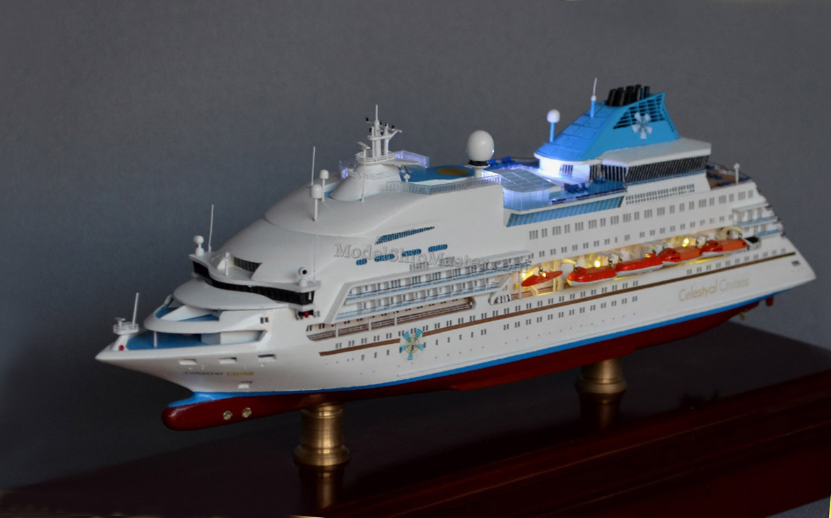 CELESTYAL CRYSTAL Cruise Ship Model celestyal-crystal-cruise-ship-model
